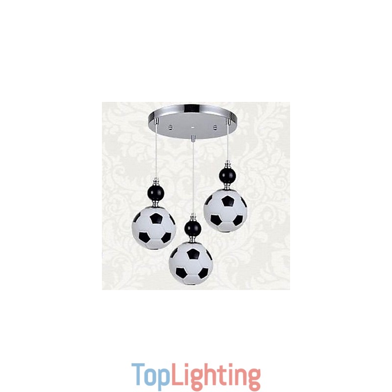 Classic Modern Football Round Pendant Light 3 Lights
