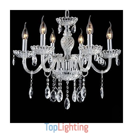 6 Light The style of palace Glass Chandelier With Candle Bulb 6 Light The style of palace Glass Chandelier With Candle Bulb