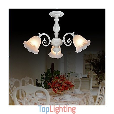 Flush Mount Three Lights White European Retro Classic Flush Mount Three Lights White European Retro Classic