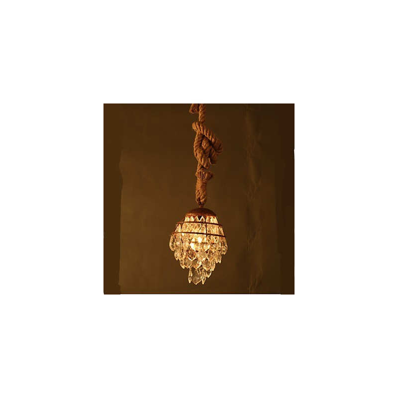 Retro lounge Hemp Industrial Wind Imitation Crystal Chandelier