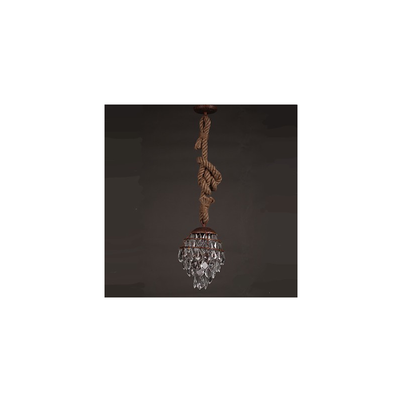 Retro lounge Hemp Industrial Wind Imitation Crystal Chandelier