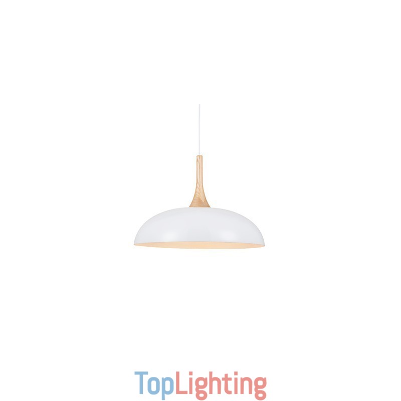 Mini Artistic Pendant Lamp 1 Light Modern Simplicity Black White Finish Aluminum & Wooden Droplight