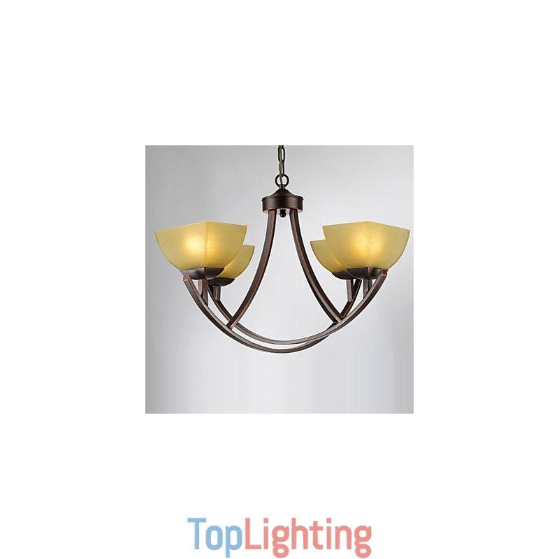 Chandelier 4 Lights Traditional Classic Vintage Metal