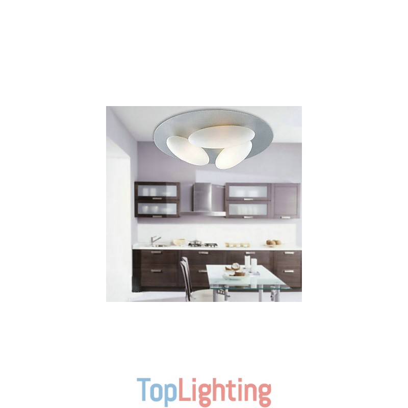 Nature Inspired Minimalist Ceiling Light With 3 Eggs Shade