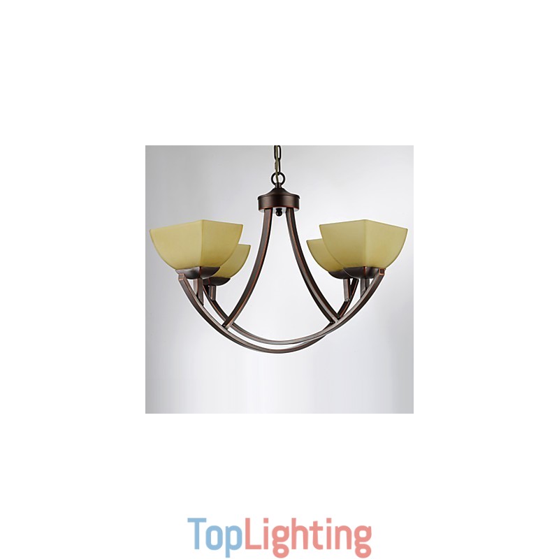 Chandelier 4 Lights Traditional Classic Vintage Metal