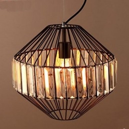 Vintage Wrought Iron Birdcage Crystal Chandelier Chandelier