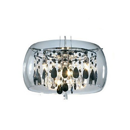 Modern Contemporary Drum Crystal Mini Style Electroplated Pendant Light Modern Contemporary Drum Crystal Mini Style Electroplated Pendant Light