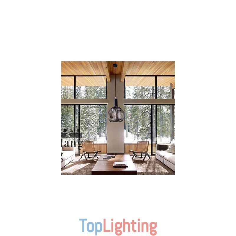 Modern Contemporary Lantern Crystal Mini Style Electroplated Pendant Light