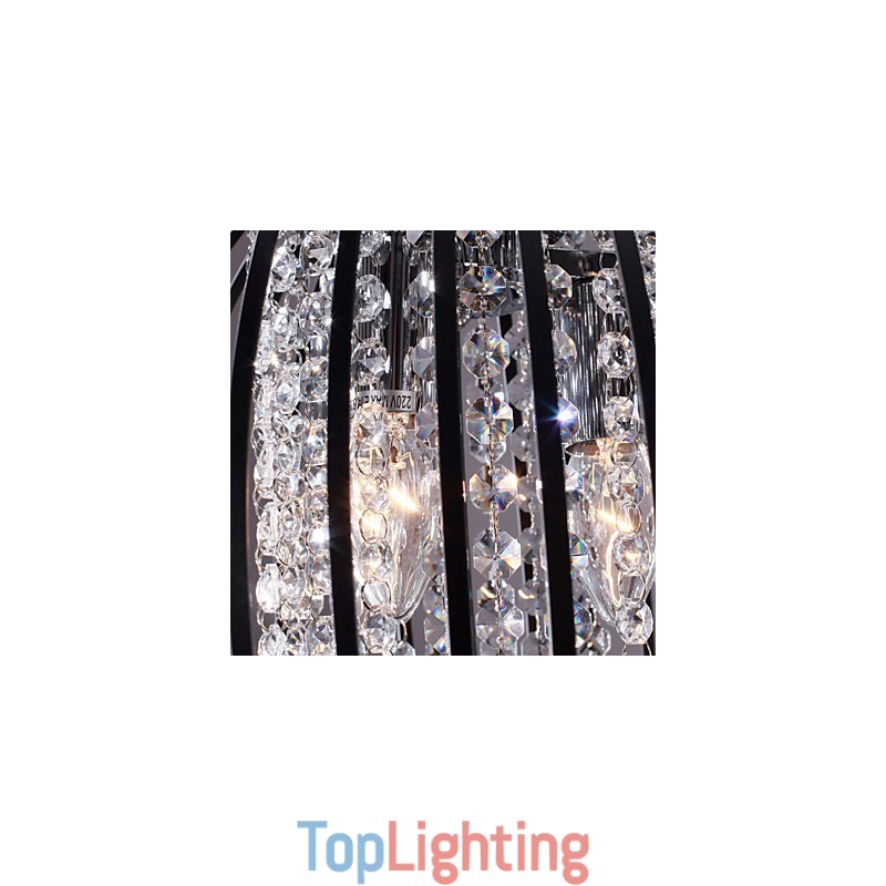 Modern Contemporary Lantern Crystal Mini Style Electroplated Pendant Light