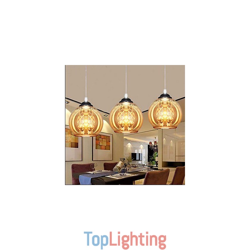 Glass Ball Pendant Lamp Three