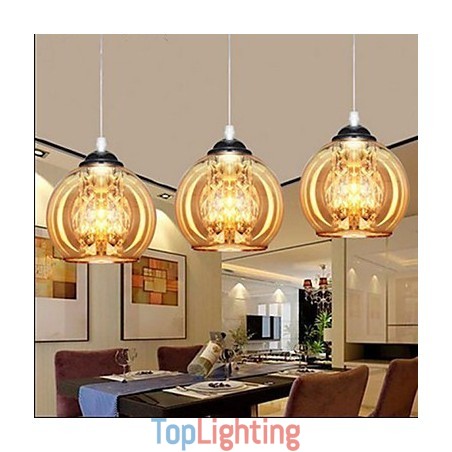 Glass Ball Pendant Lamp Three Glass Ball Pendant Lamp Three