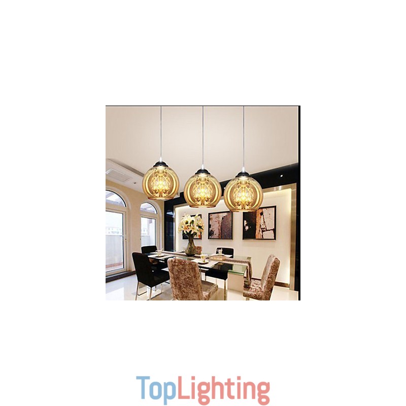 Glass Ball Pendant Lamp Three
