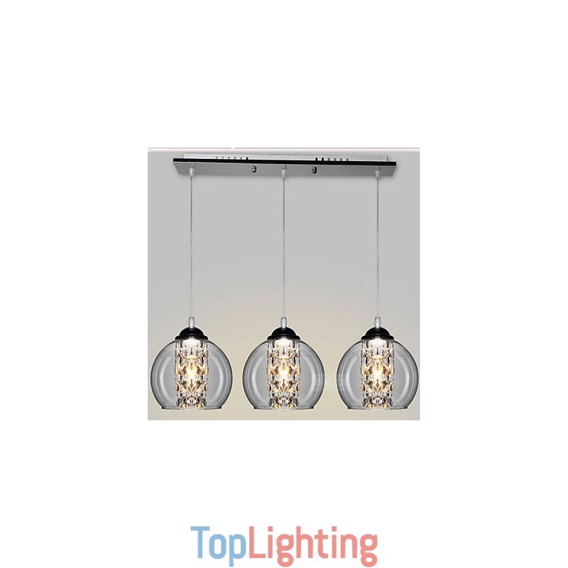 Glass Ball Pendant Lamp Three