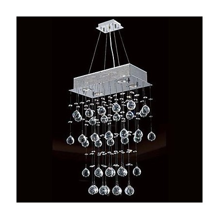 Modern Contemporary Crystal Mini Style Electroplated Chandelier Flush Mount Modern Contemporary Crystal Mini Style Electroplated Chandelier Flush Mount
