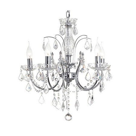 Traditional Classic Crystal Chrome Metal Chandelier Traditional Classic Crystal Chrome Metal Chandelier