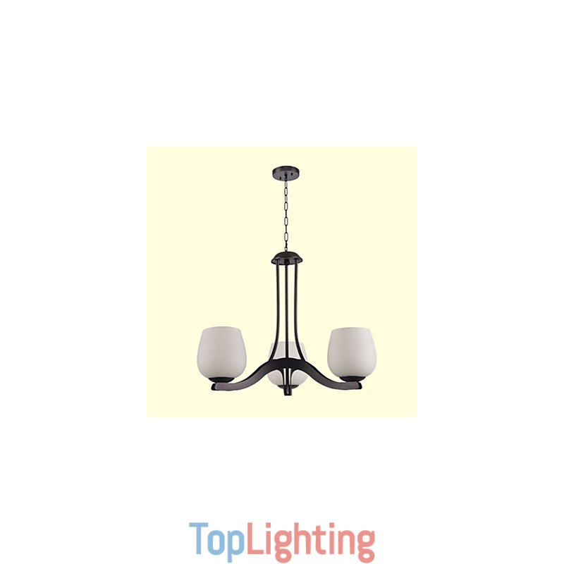 Traditional Classic Retro Mini Style Painting Metal Chandelier