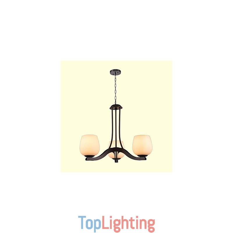 Traditional Classic Retro Mini Style Painting Metal Chandelier