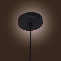 Transparent Glass Pendant Light in Brown Bubble Design