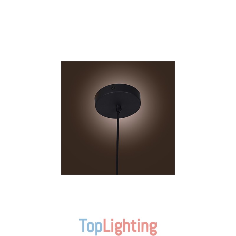 Transparent Glass Pendant Light in Brown Bubble Design