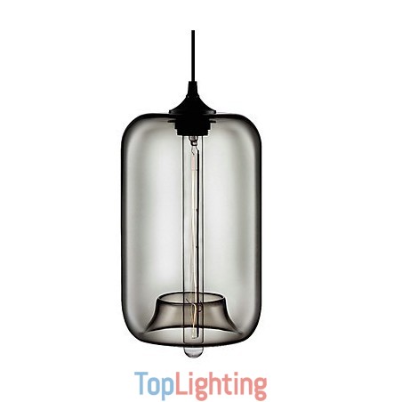 70W Transparent Glass Pendant Light in Black Bubble Design 70W Transparent Glass Pendant Light in Black Bubble Design