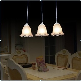 Pendant Three Lights White European Retro Classic