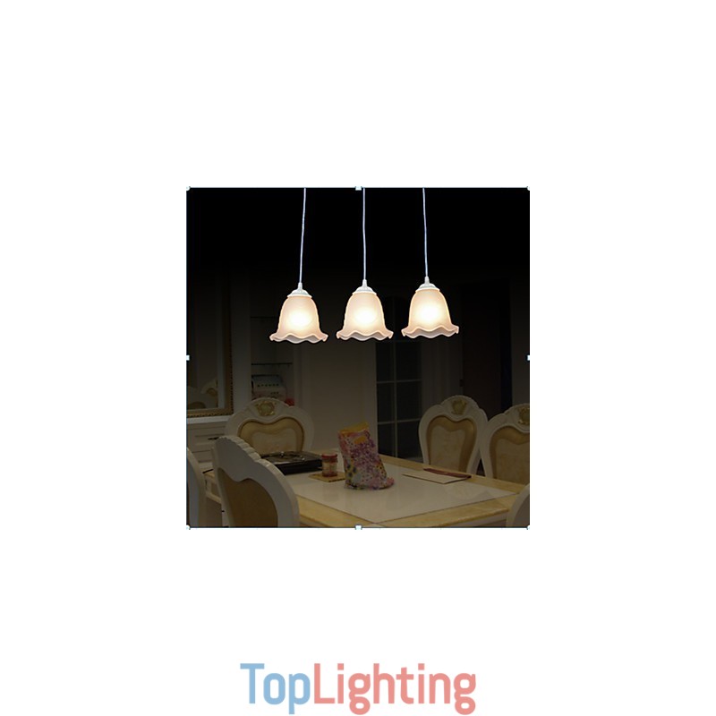 Pendant Three Lights White European Retro Classic