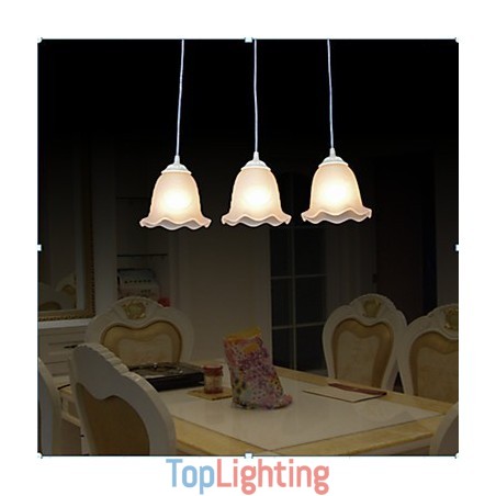 Pendant Three Lights White European Retro Classic Pendant Three Lights White European Retro Classic