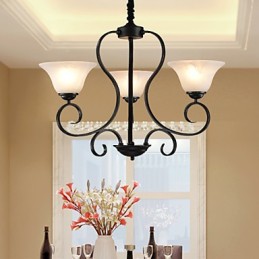 3 Lights Retro Chandelier Country Metal