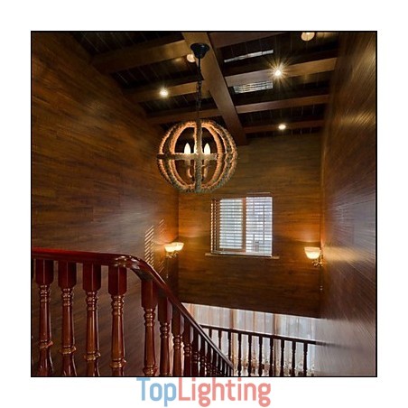 North American Type Rural Industrial Hemp retro Wrought Iron Chandelier North American Type Rural Industrial Hemp retro Wrought Iron Chandelier