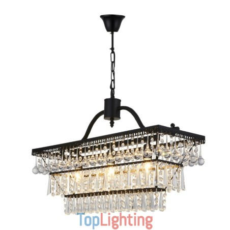 3 Tiers Rectangle Traditional Classic Crystal Metal Chandelier for 3 Tiers Rectangle Traditional Classic Crystal Metal Chandelier for