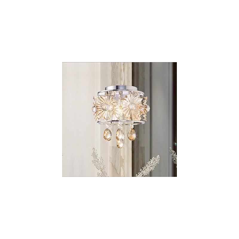 Modern Clear Sphere Lustre Crystal Chandelier Ceiling Lamp Home Decor Suspension Pendant Lamp Fixture Light