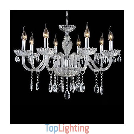 8 Light The style of palace Glass Chandelier With Candle Bulb 8 Light The style of palace Glass Chandelier With Candle Bulb