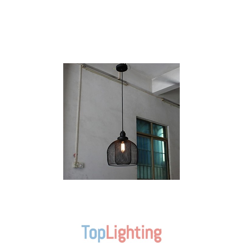 American Retro Birdcage Shape Iron Art Chandelier