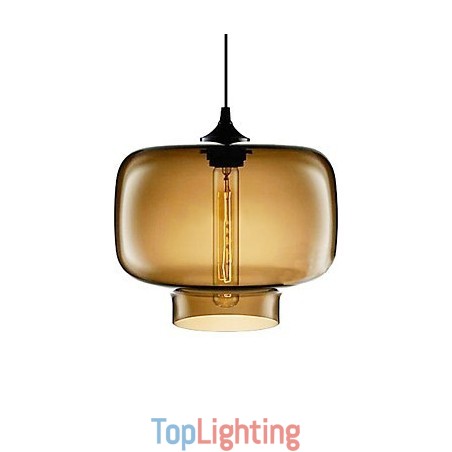 70W Modern Glass Pendant Light in Brown Transparent Bottle Design 70W Modern Glass Pendant Light in Brown Transparent Bottle Design