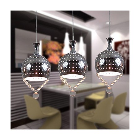 3 Heads Pendant Light Crystal Modern Contemporary Metal 3 Heads Pendant Light Crystal Modern Contemporary Metal
