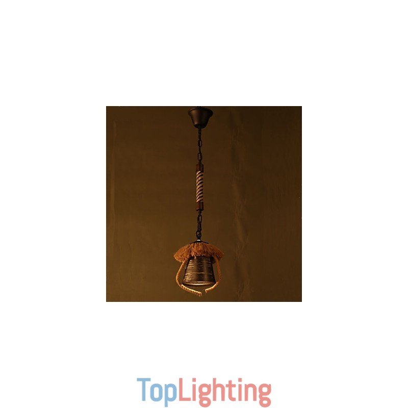 American Country Retro Hemp Ceramic lamp