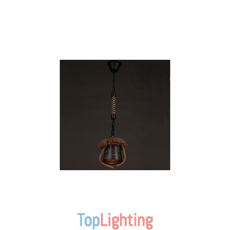 American Country Retro Hemp Ceramic lamp