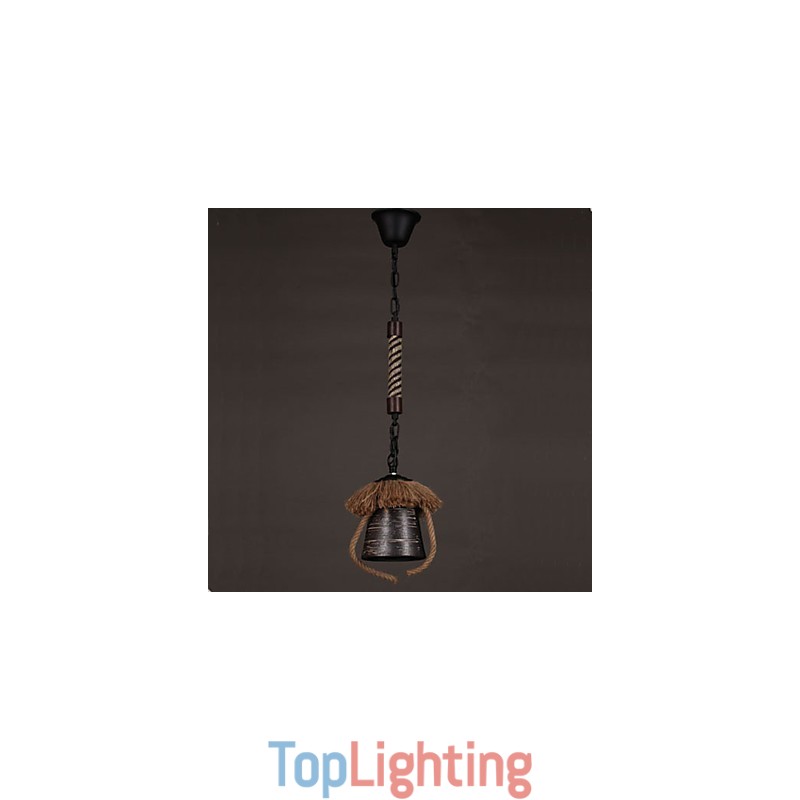 American Country Retro Hemp Ceramic lamp