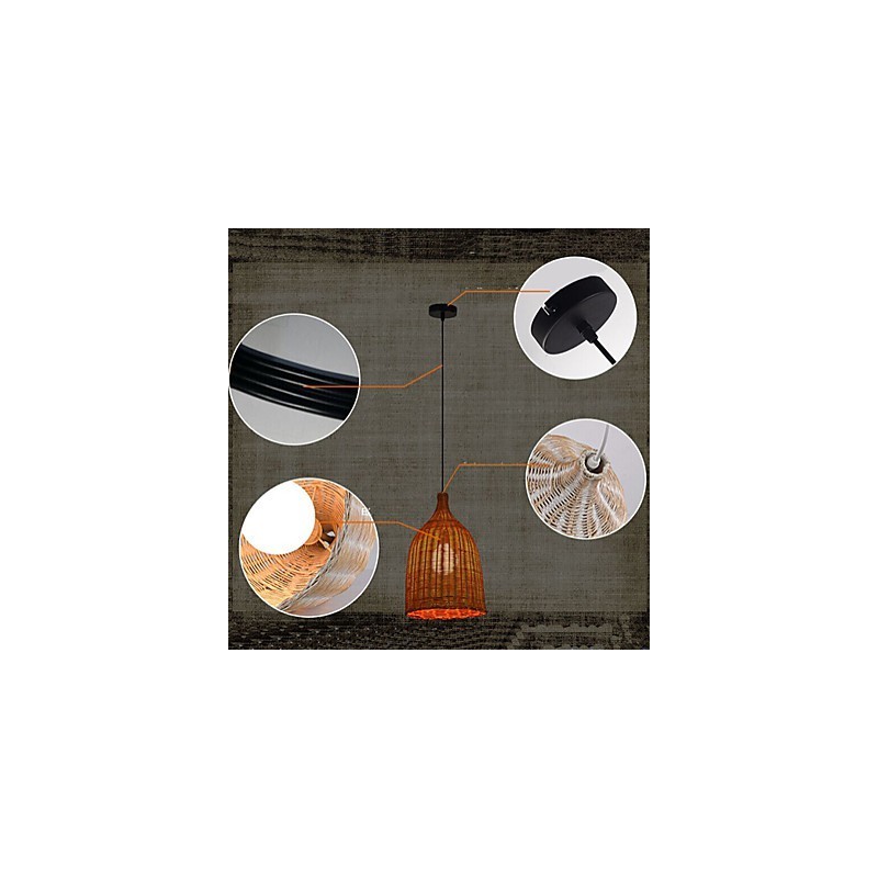 Rattan Chandelier Chandelier Chandelier Creative Retro Rattan lamp