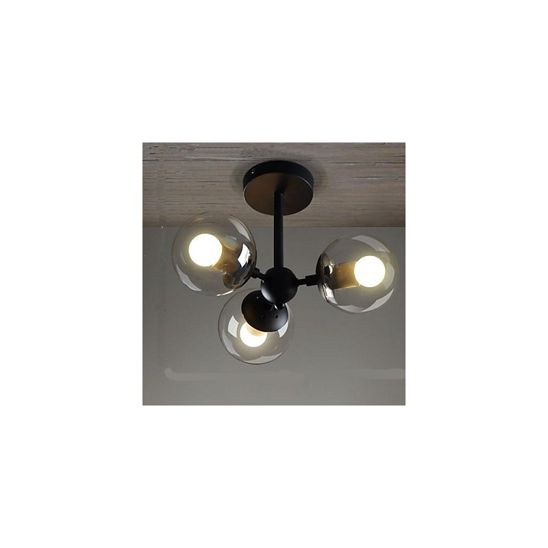 Glass Ball Iron Beanstalk Molecular Ceiling Lamps
