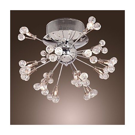 Modern Contemporary Crystal Chrome Metal Flush Mount Modern Contemporary Crystal Chrome Metal Flush Mount