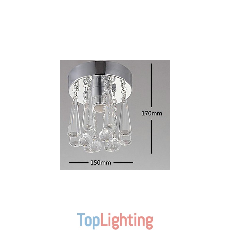 Modern Crystal 1 Lights Flush Mount In Crown Shape