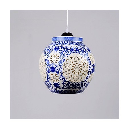 Retro Ceramic lamp lamp Stairs Blue Single Head Chandelier Creative Retro Ceramic lamp lamp Stairs Blue Single Head Chandelier Creative