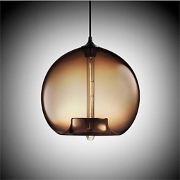 Retro Creative Single Head Glass Pendant Lamp Cafe In The Goldfish Bowl