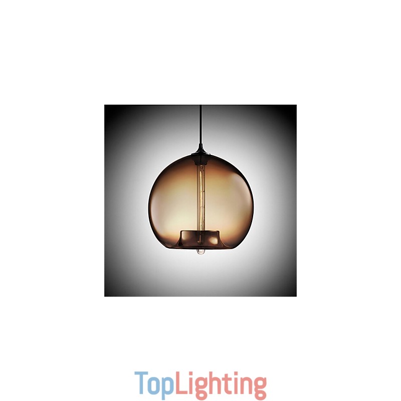 Retro Creative Single Head Glass Pendant Lamp Cafe In The Goldfish Bowl