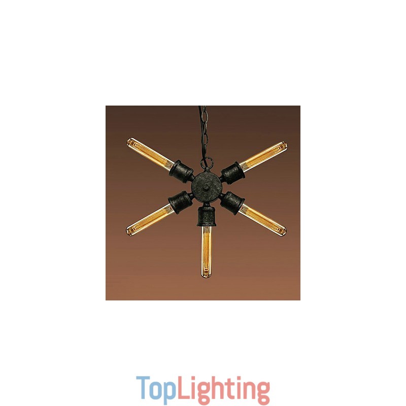 Retro Painting Metal Pendant Light