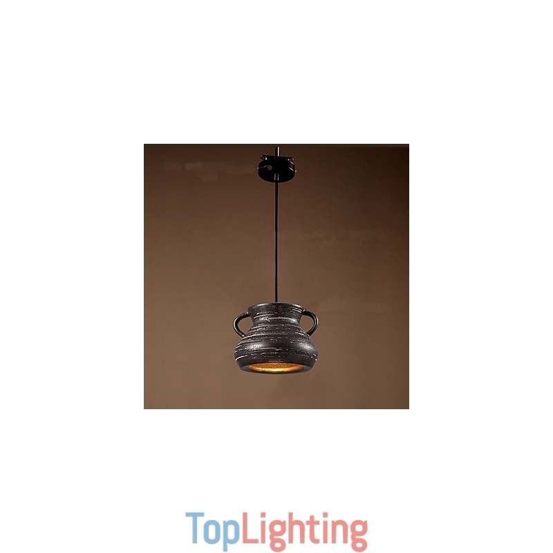 Personality Retro Ceramic Hanging Teahouse Chandelier lamp