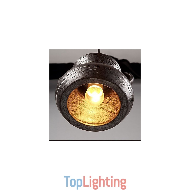 Personality Retro Ceramic Hanging Teahouse Chandelier lamp