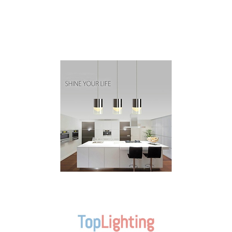 3 Lights Pendant Light Modern Contemporary Metal