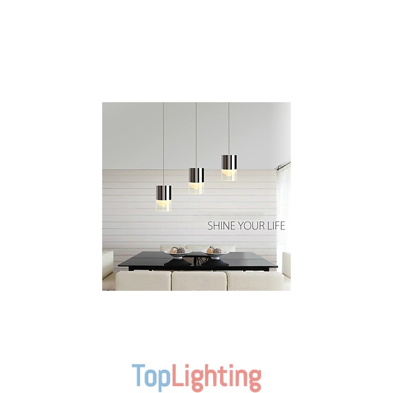 3 Lights Pendant Light Modern Contemporary Metal